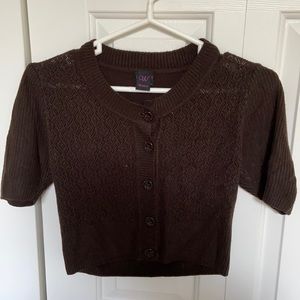 Thrifted Semi- cropped button up